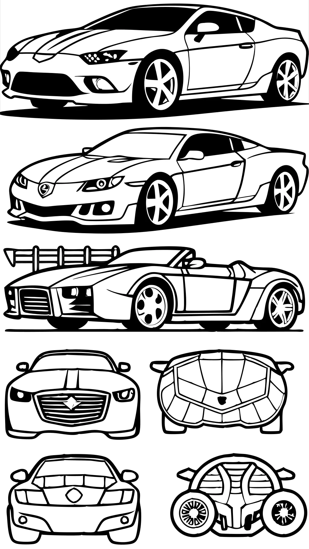 coloriages de voiture HD